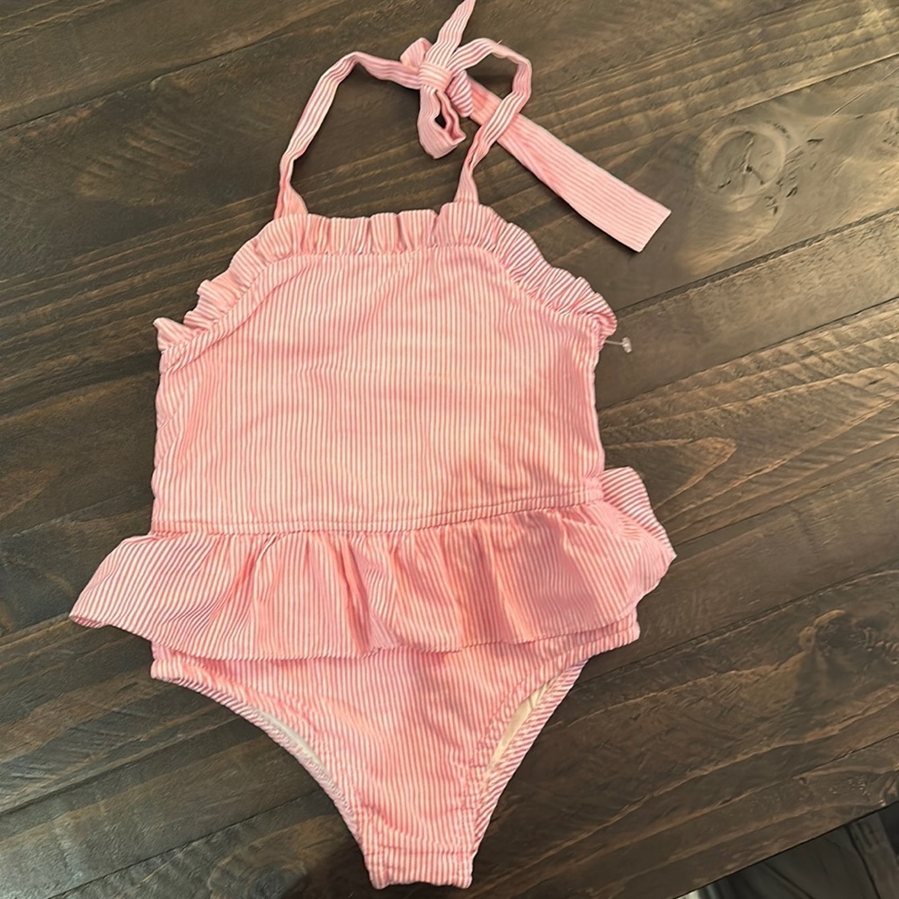 BANANA SPLIT GIRLS PINK STRIPE ROMPER
